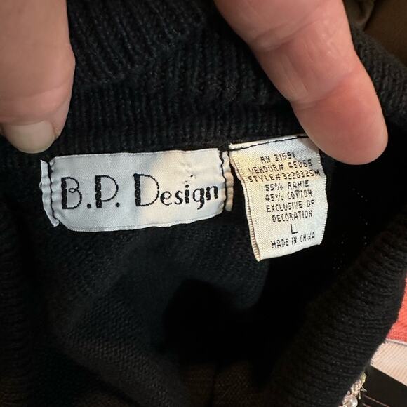 Vintage Christmas Sweater 3D Size Large Stockings Bows Grandma Ugly Beaded - Picture 8 of 10